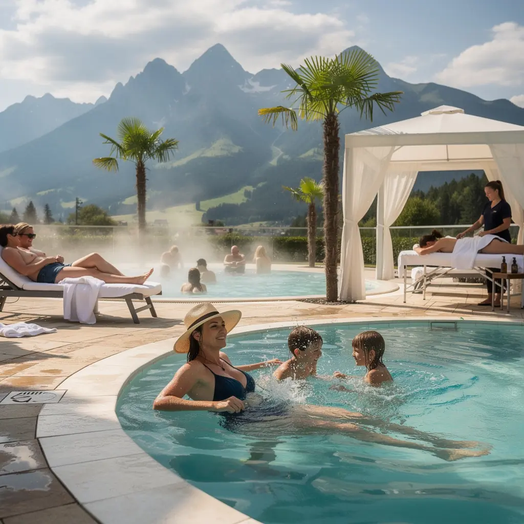 A scenic view of the High Tatras mountains under a clear blue sky.