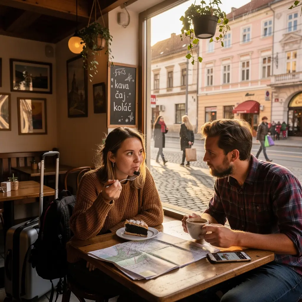 A picturesque riverboat cruising along the Danube River with city landmarks in the background.